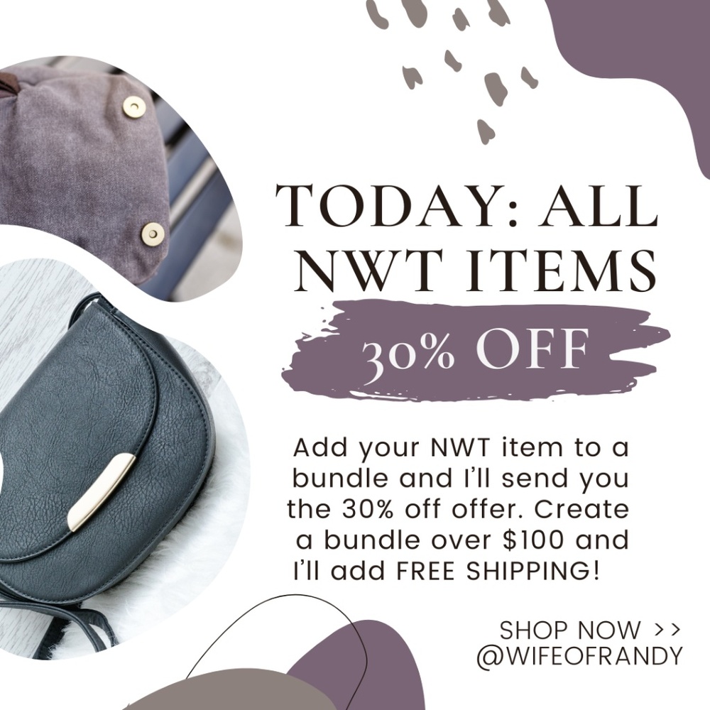 TODAY: 30% ALL NWT IN MY CLOSET